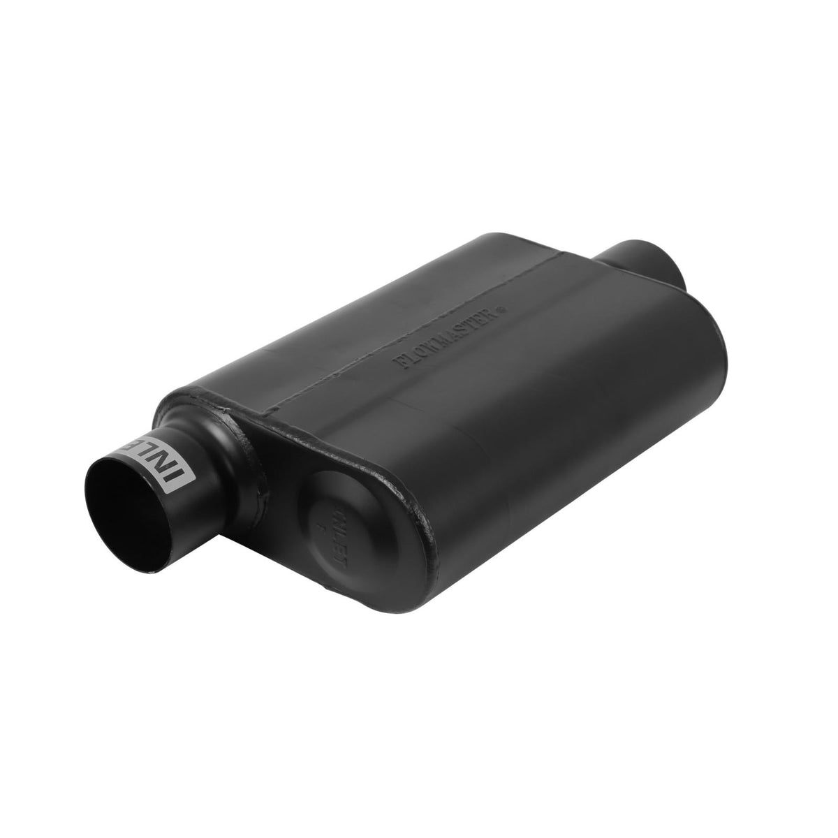 FLOWMASTER 40 Series Delta Flow Chambered Muffler 40 Delta Flow Stainless Steel 3.00 Offset In 3.00 Center Out Aggressive Sou