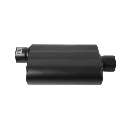 FLOWMASTER 40 Series Delta Flow Chambered Muffler 40 Delta Flow Stainless Steel 3.00 Offset In 3.00 Center Out Aggressive Sou
