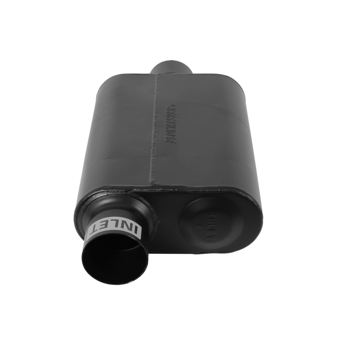 FLOWMASTER 40 Series Delta Flow Chambered Muffler 40 Delta Flow Stainless Steel 3.00 Offset In 3.00 Center Out Aggressive Sou