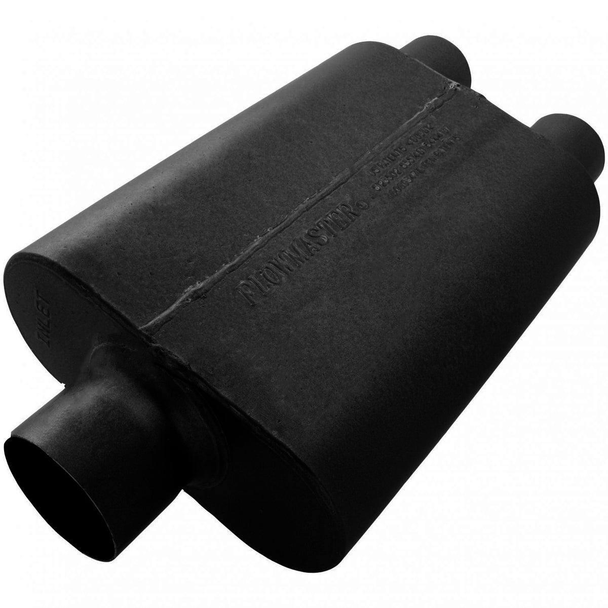 FLOWMASTER Super 44 Series Chambered Muffler Super 44 Series Stainless Steel 3.00 Center In 2.50 Dual Out Aggressive Sound