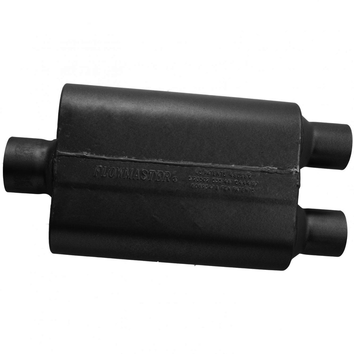FLOWMASTER Super 44 Series Chambered Muffler Super 44 Series Stainless Steel 3.00 Center In 2.50 Dual Out Aggressive Sound