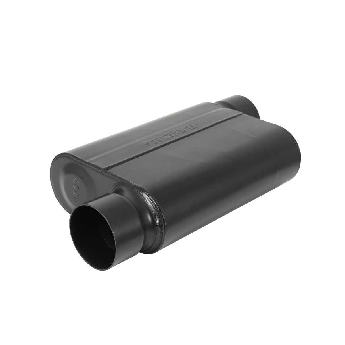 FLOWMASTER 40 Series Delta Force Race Muffler 40 Series Race Muffler 409SS 3.50 Offset In 3.50 Offset Out -Aggressive Sound