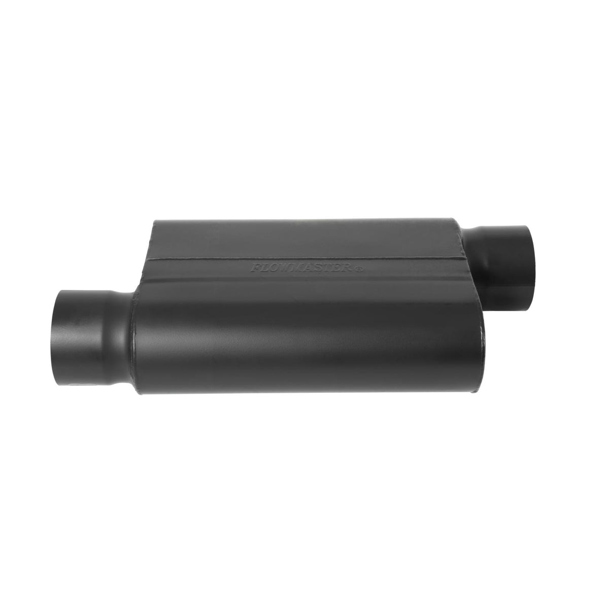 FLOWMASTER 40 Series Delta Force Race Muffler 40 Series Race Muffler 409SS 3.50 Offset In 3.50 Offset Out -Aggressive Sound
