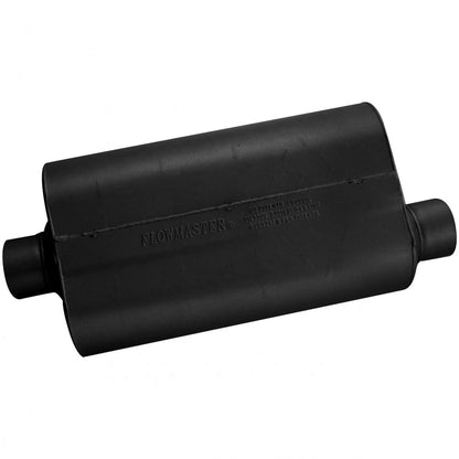 FLOWMASTER Super 50 Series Chambered Muffler Super 50 Stainless Steel 3.00 Center In 3.00 Offset Out Mild Sound