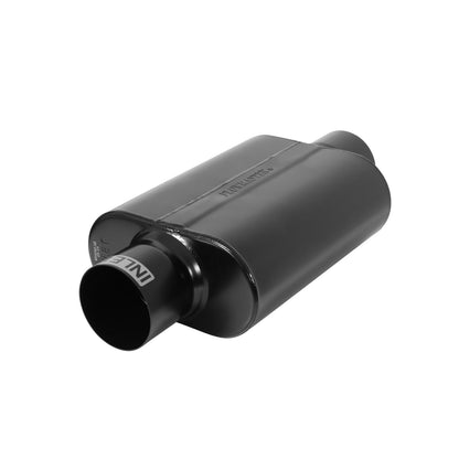 FLOWMASTER 40 Series Delta Force Race Muffler Top Ten Race Muffler 409SS 4.00 Center In 4.00 Center Out Aggressive Sound
