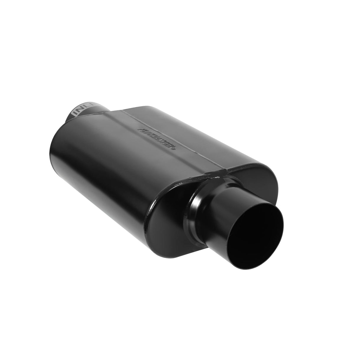 FLOWMASTER 40 Series Delta Force Race Muffler Top Ten Race Muffler 409SS 4.00 Center In 4.00 Center Out Aggressive Sound