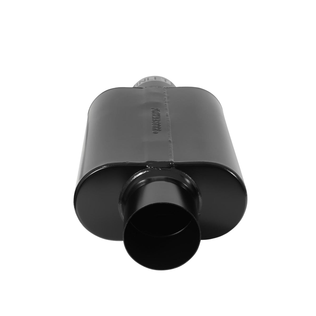 FLOWMASTER 40 Series Delta Force Race Muffler Top Ten Race Muffler 409SS 4.00 Center In 4.00 Center Out Aggressive Sound