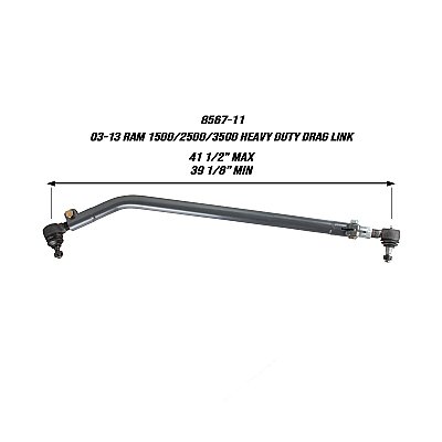 Synergy 2003-2013 Dodge Ram 1500 / 2500 / 3500 Heavy Duty Drag Link — Synergy 2003-2013 Dodge Ram 1500 / 2500 / 3500 Heavy Du
