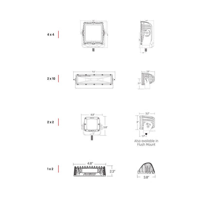 RIGID INDUSTRIES | 1x2 65 Degree DC Power Scene Light White Housing RIGID Industries | 86620