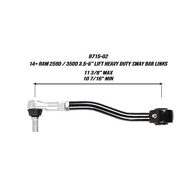 Synergy 2014+ Ram 2500 / 3500 Heavy Duty Front Sway Bar Links — Synergy 2014+ Ram 2500 / 3500 Heavy Duty Front Sway Bar Links