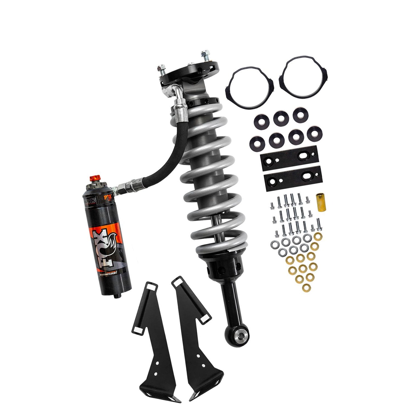 FOX | Shock Absorber 05-23 Toyota Tacoma W/ Uca Front Coilover 2.5 Truck Performance Elite Series Remote Reservoir Dual Speed Compression 2-3 Inch Lift (05-15) 1-2 Inch Lift (16-23) Kit | 883-06-178