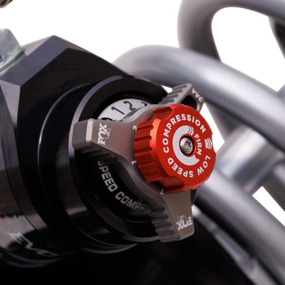 FOX | Shock Absorber 25-On Toyota 4Runner 24-On(38-76Mm) Lift Kit | 883-06-234 compression adjustment dial close-up.