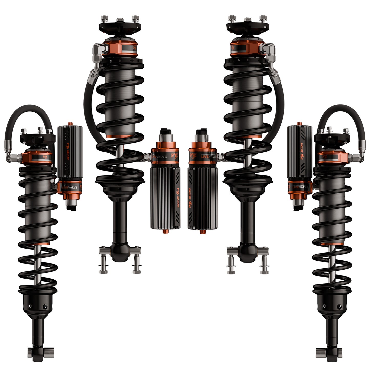 FOX | Shock Absorber 21-On Ford Bronco 3.2 Truck Factory Race Series Live Valve Connected Suspension Kit | 883-06-249