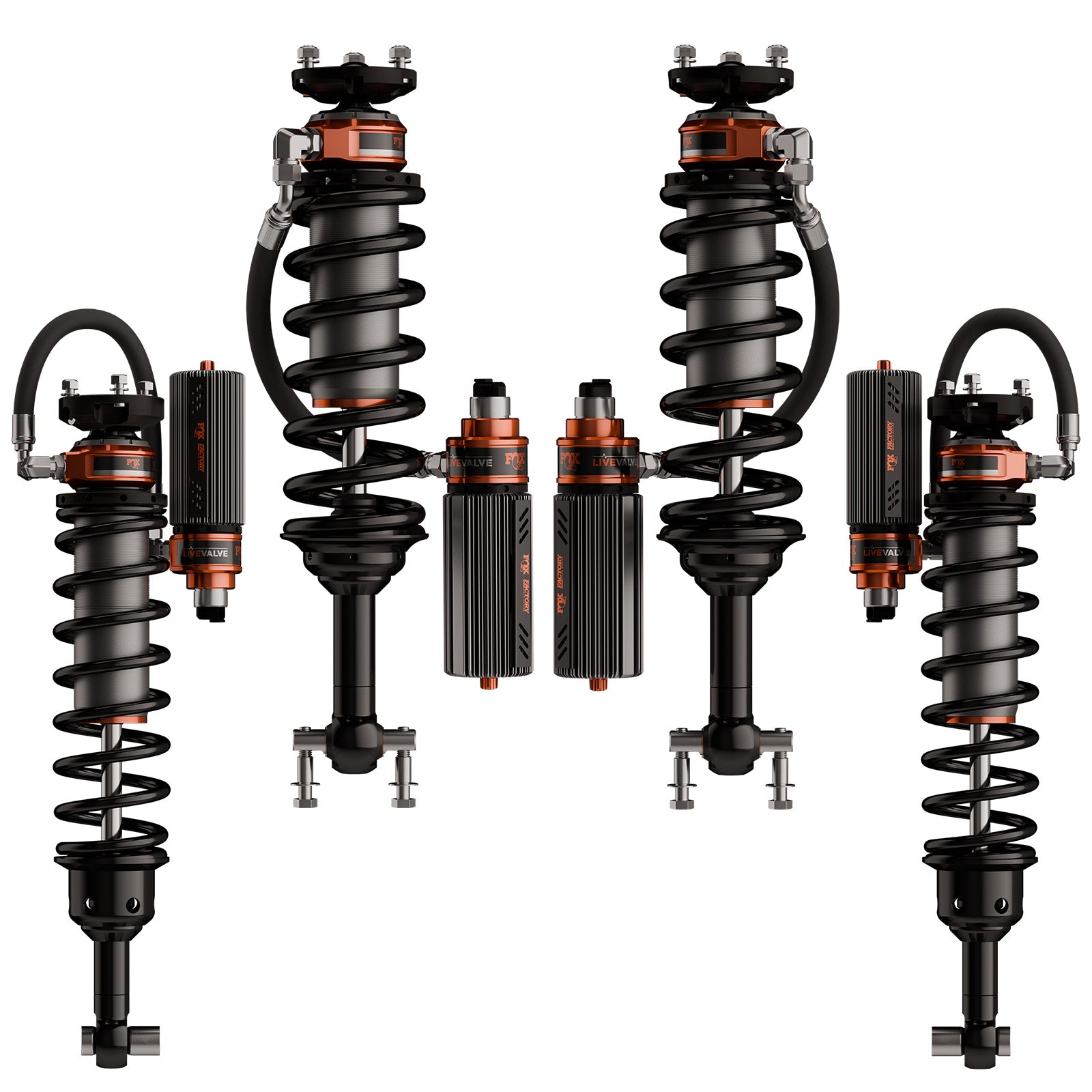 FOX | Shock Absorber 21-On Ford Bronco 3.2 Truck Factory Race Series Live Valve Connected Suspension Kit | 883-06-249