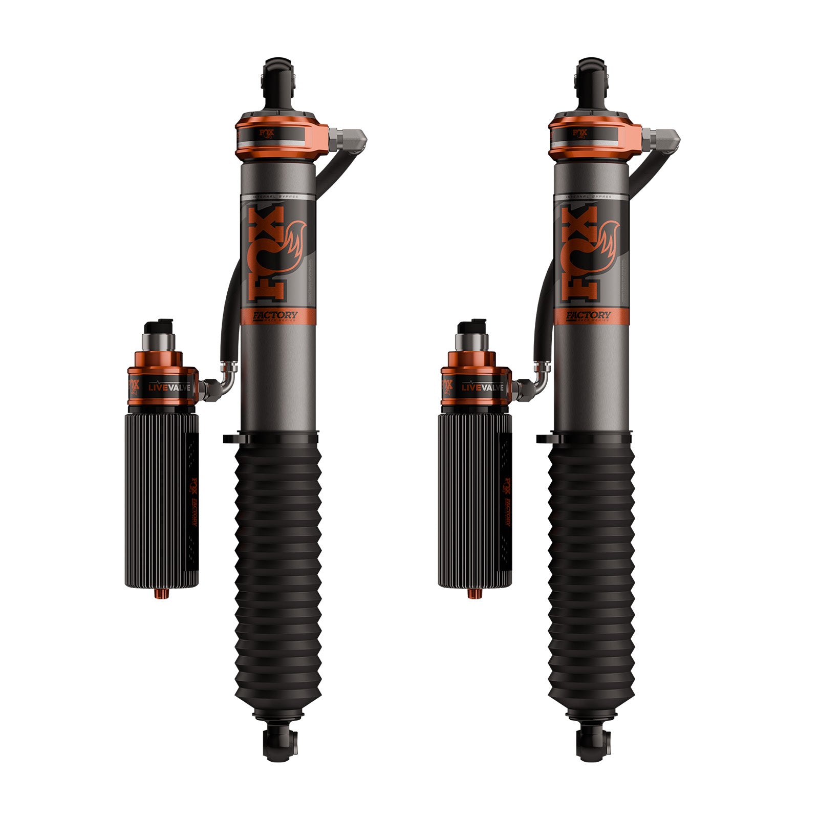 FOX | Shock Absorber 24-On Ford F150 Supercrew Front Coilover 3.2 Truck Factory Race Series Live Valve Connected Suspension 2-2.5 Inch Lift Kit | 883-06-257