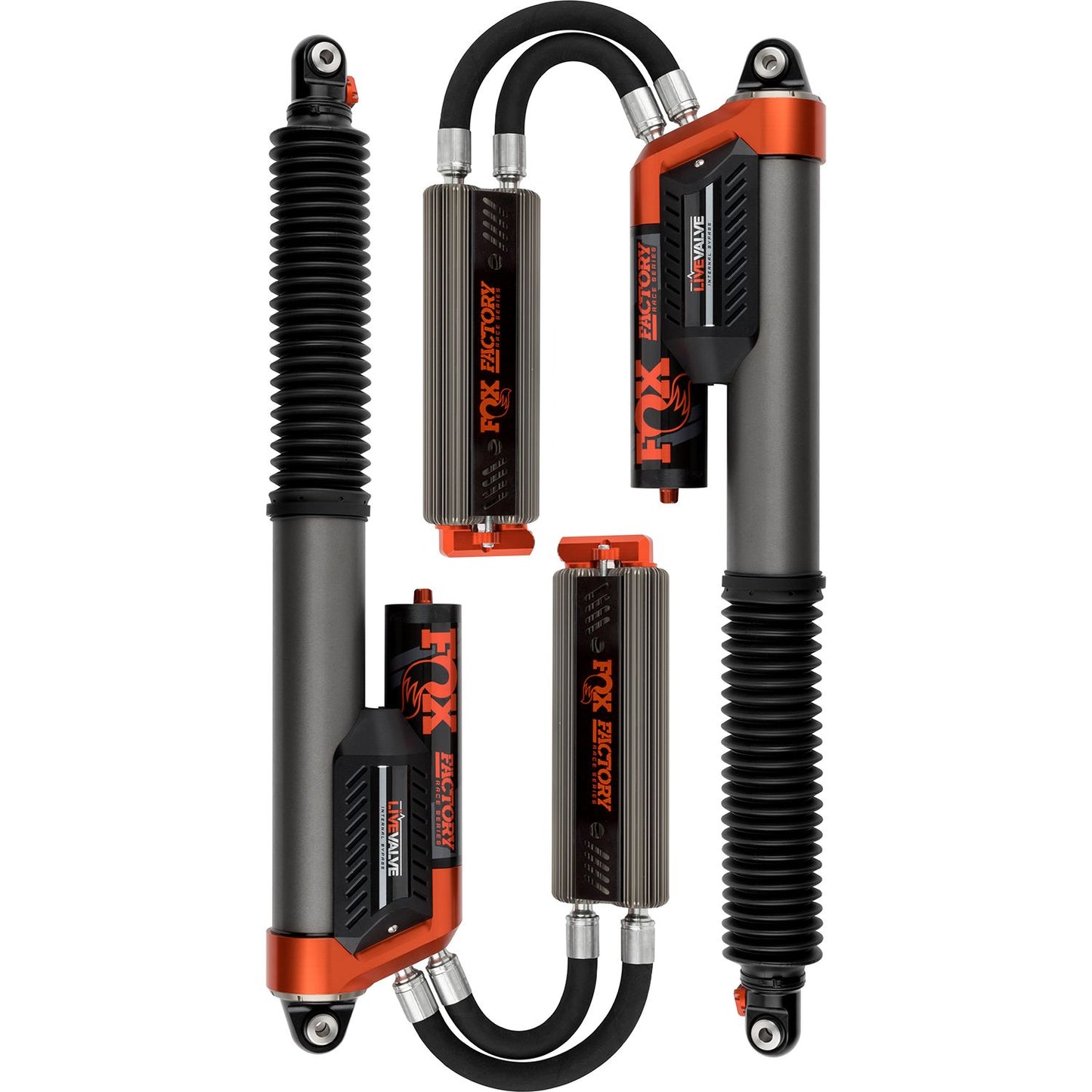 FOX | Shock Absorber 19-On Ford Raptor Rear Live Valve Internal Bypass 3.0 Series Piggy-Back External Cooler 12.3 Inch 0-1 Inch Lift Kit | 883-09-153
