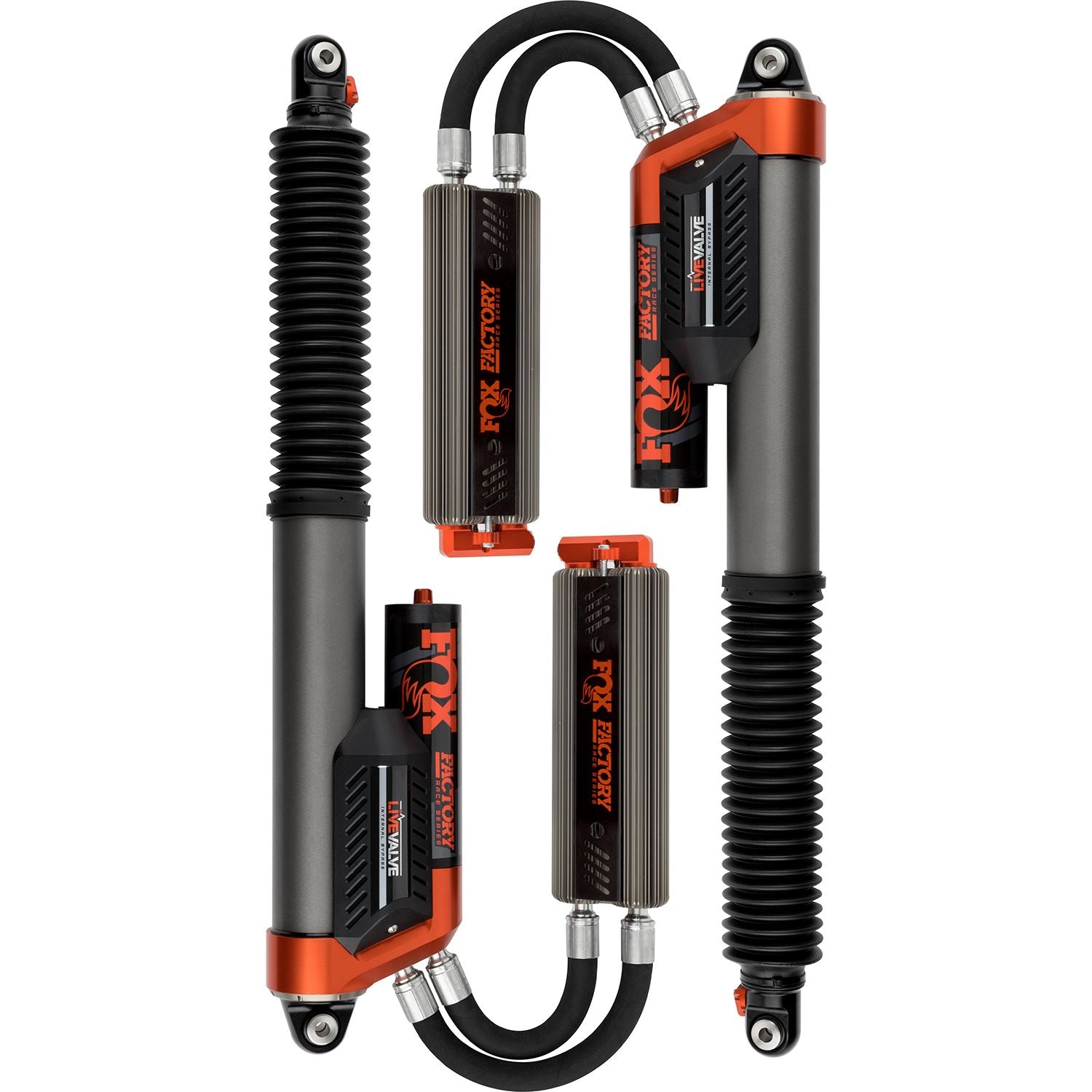 FOX | Shock Absorber 19-On Ford Raptor Rear Live Valve Internal Bypass 3.0 Series Piggy-Back External Cooler 12.3 Inch 0-1 Inch Lift Kit | 883-09-153
