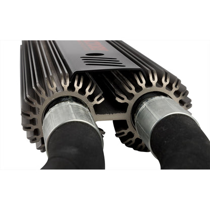 FOX | Shock Absorber 19-On Ford Raptor Rear Live Valve Internal Bypass 3.0 Series Piggy-Back External Cooler 12.3 Inch 0-1 Inch Lift Kit | 883-09-153 - close-up of the external cooler.