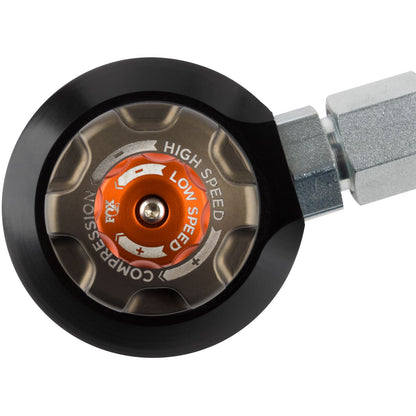 FOX | Shock Absorber 18-On Jeep Wrangler JL Front 2.5 Truck Performance Elite Series Remote Reservoir 3.5-4 Inch Lift Dual Speed Compression Kit | 883-26-051 compression adjustment dial