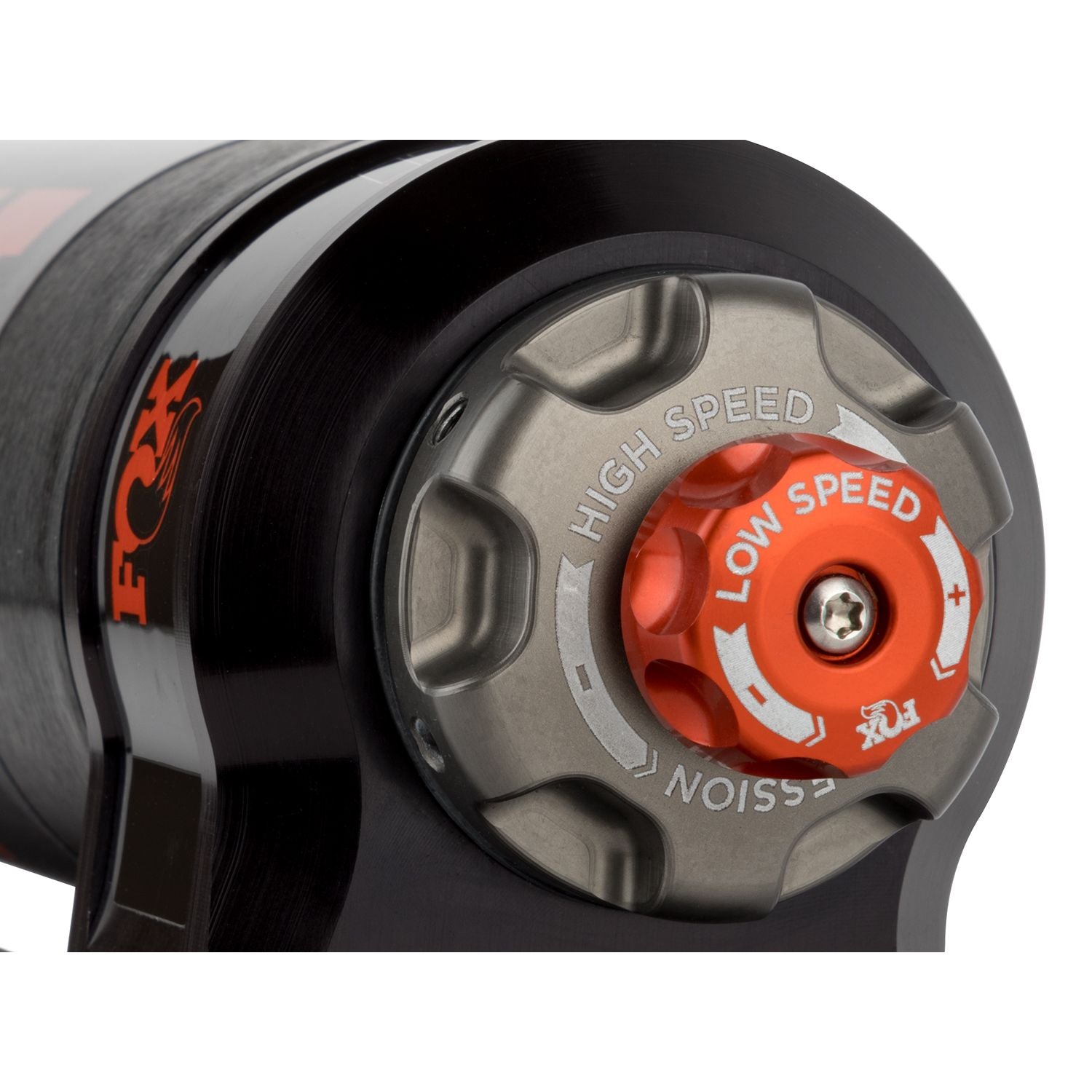 FOX | Shock Absorber 20-On Jeep Gladiator Rear 2.5 Truck Performance Elite Series Piggy-Back 2-3 Inch Lift Dual Speed Compression Kit | 883-26-074 adjustment knobs.