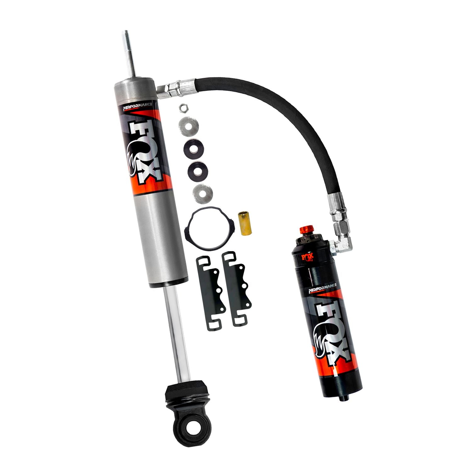 FOX | Shock Absorber 17-On Ford Super Duty Front 2.5 Truck Performance Elite Series Remote Reservoir 0-1.5 Inch Lift Dual Speed Compression Kit | 883-26-095 components