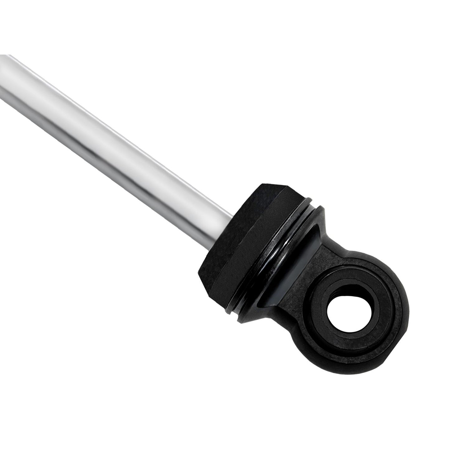 FOX | Shock Absorber 17-On Ford Super Duty Front 2.5 Truck Performance Elite Series Remote Reservoir 2-3.5 Inch Lift Dual Speed Compression Kit | 883-26-097 close-up of shock absorber.