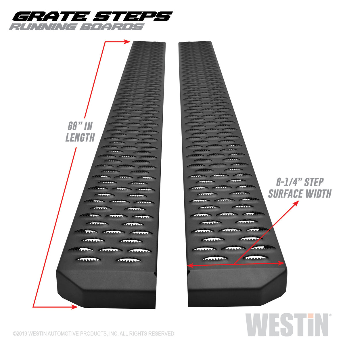Westin Grate Steps Running Boards Running Boards 68"