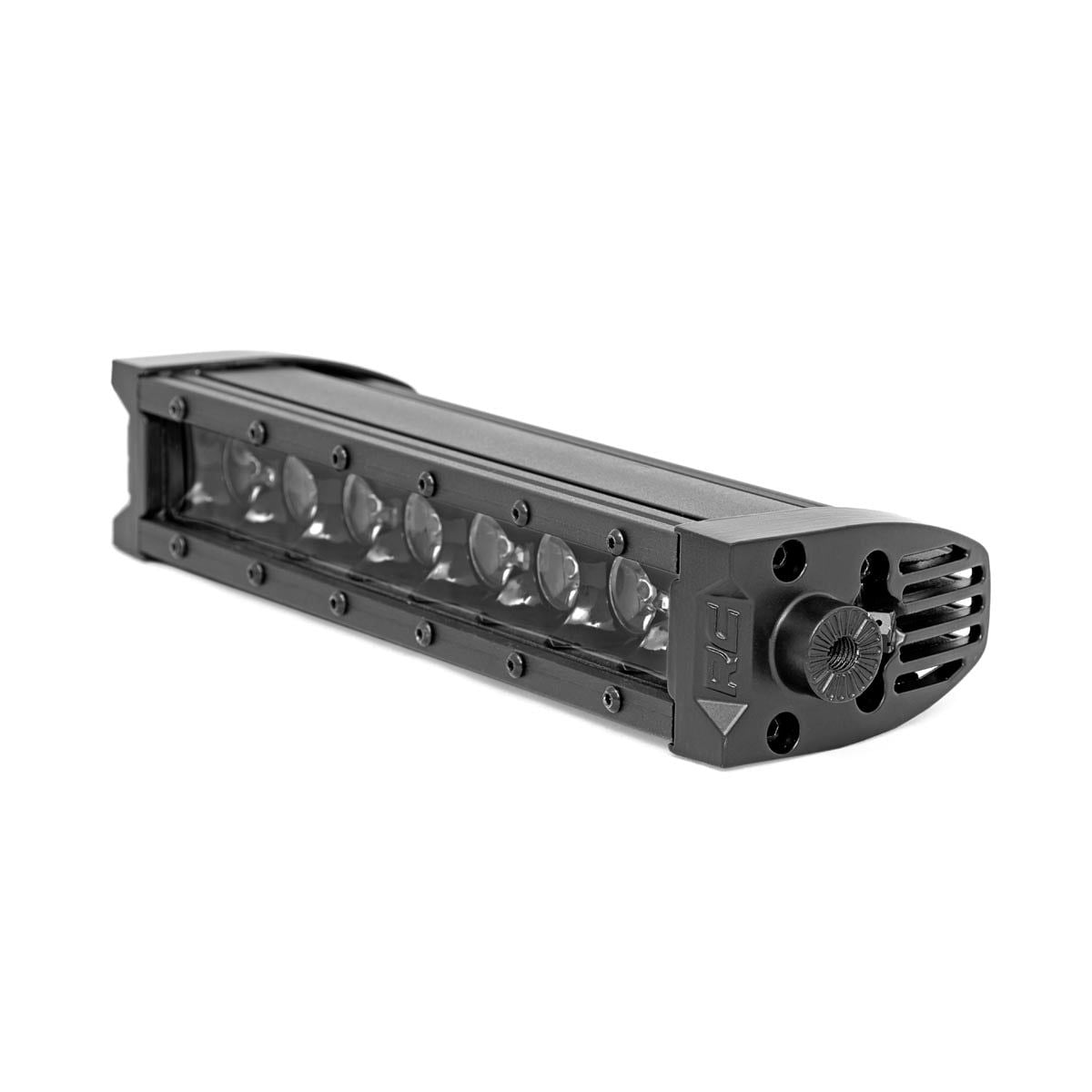 ROUGH COUNTRY 8 Inch Black Series LED Light Bar | Single Row | Amber DRL | 70718BLDRLA