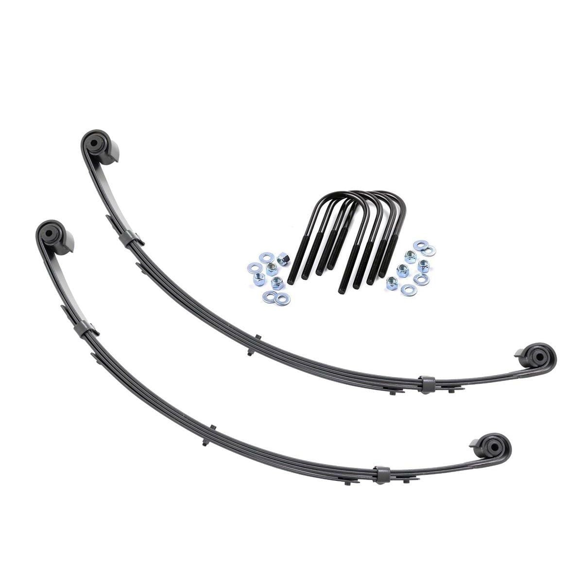 ROUGH COUNTRY Front Leaf Springs | Military Wrap | 4" Lift| Pair | Jeep Wrangler YJ (87-95) | 8063Kit