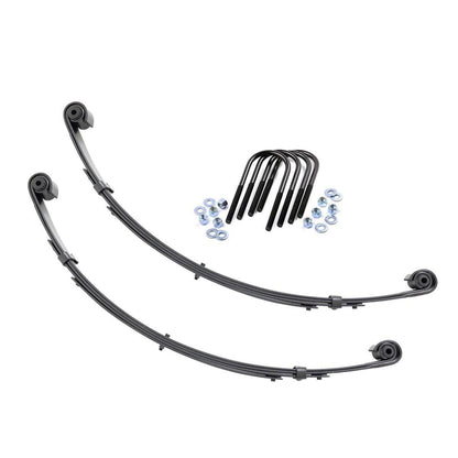 ROUGH COUNTRY Front Leaf Springs | Military Wrap | 4" Lift| Pair | Jeep Wrangler YJ (87-95) | 8063Kit