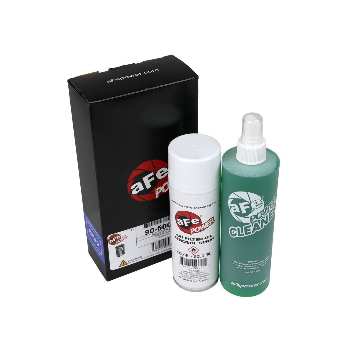 aFe POWER aFe POWER Pro GUARD 7 Air Filter Restore Kit; 6.25 oz Aerosol Oil, 12 oz Spray Cleaner — 90-50000