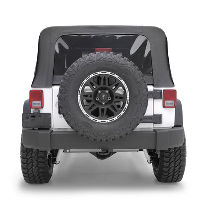 SMITTYBILT | Soft Top OEM Replacement W/Tinted Windows Black Diamond 2007-2018 Jeep Wrangler JK 2 Door Smittybilt |9075235