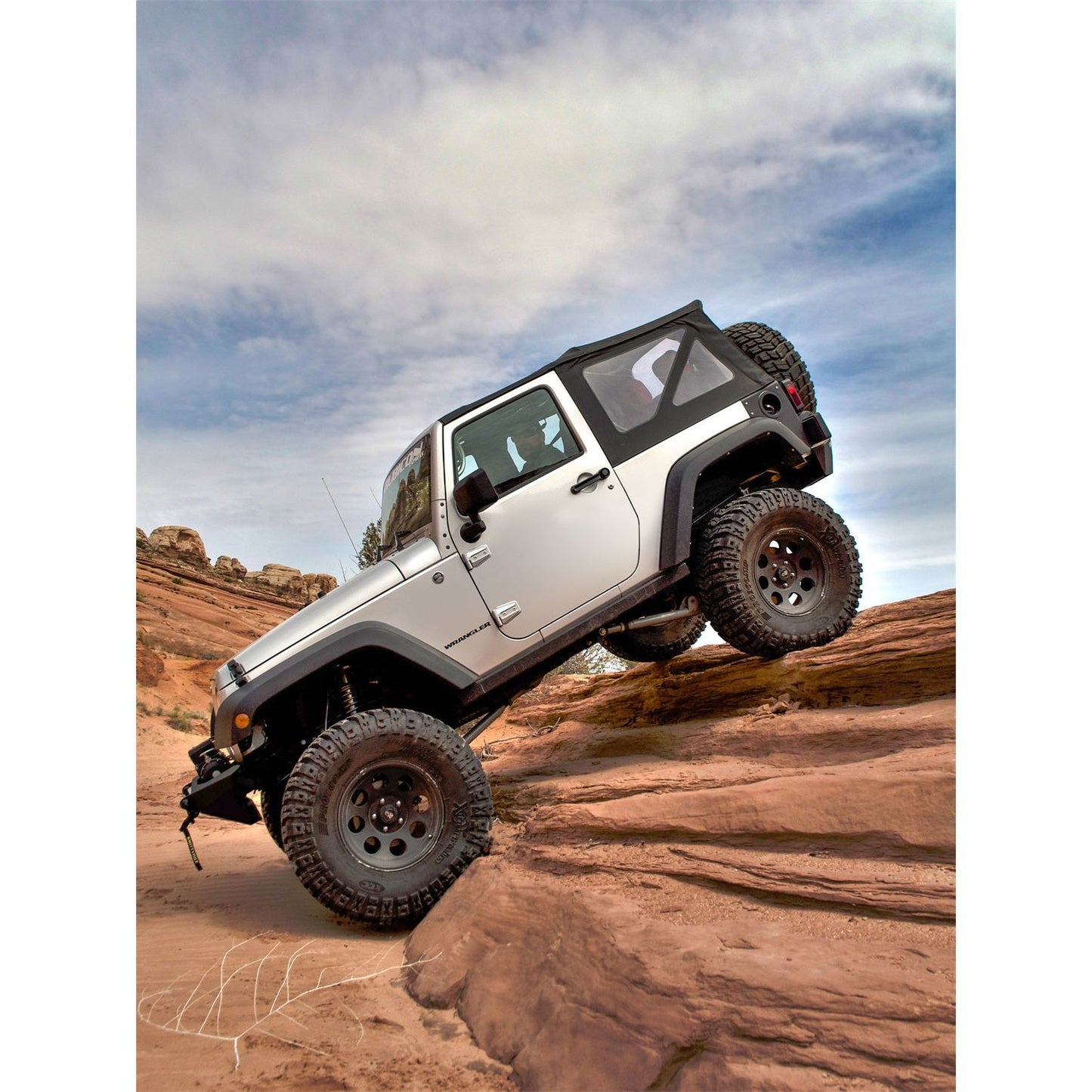 SMITTYBILT | Soft Top OEM Replacement W/Tinted Windows Black Diamond 2007-2018 Jeep Wrangler JK 2 Door Smittybilt |9075235