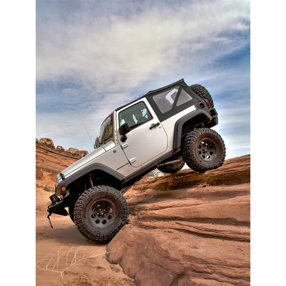 SMITTYBILT | Soft Top OEM Replacement W/Tinted Windows Black Diamond 2007-2018 Jeep Wrangler JK 2 Door Smittybilt |9075235