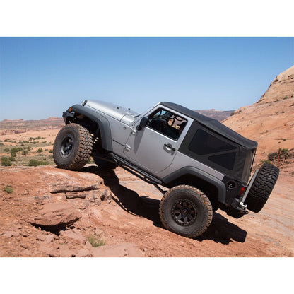 SMITTYBILT | Soft Top OEM Replacement W/Tinted Windows Black Diamond 2007-2018 Jeep Wrangler JK 2 Door Smittybilt |9075235