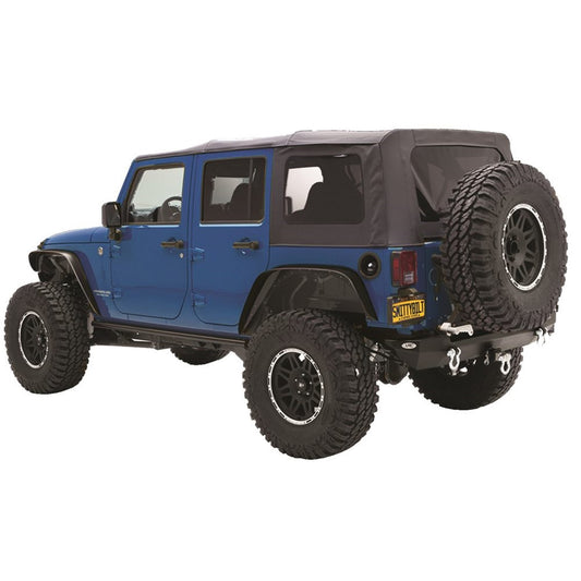 SMITTYBILT | Soft Top OEM Replacement W/Tinted Windows Black Diamond 07-18 Wrangler JK 4 Door Smittybilt |9080235