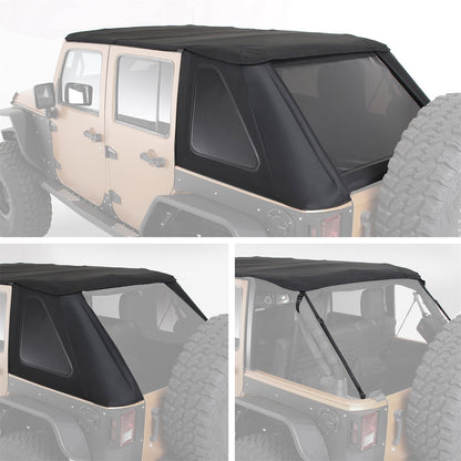 SMITTYBILT | Bowless Combo Top W/Tinted Windows Protek Jeep 07 18 Wrangler JK 4 Door Smittybilt |9087235