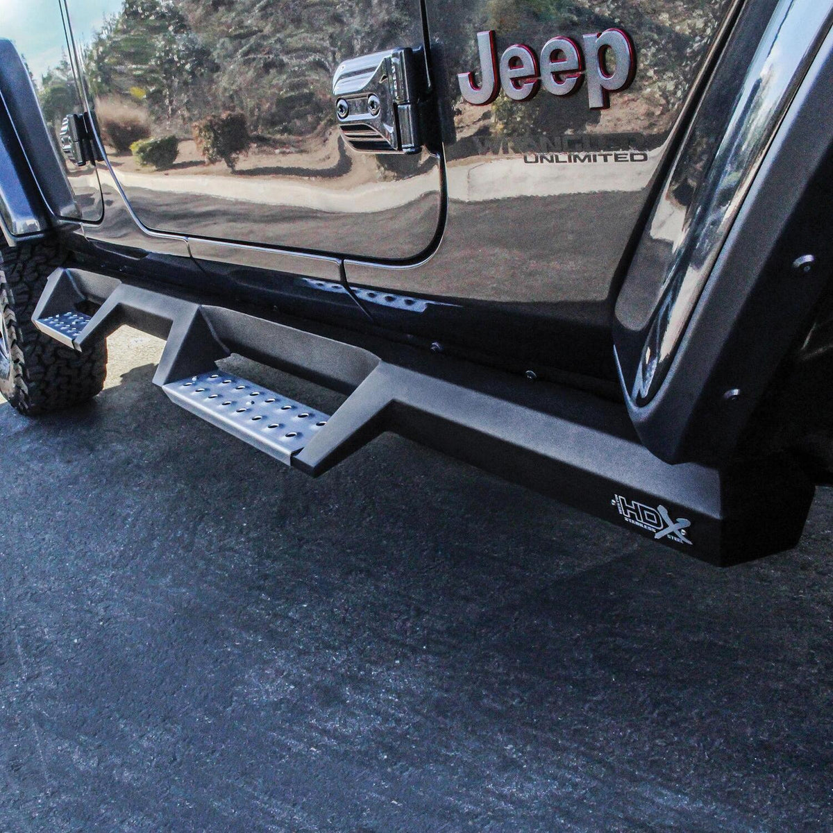 Westin HDX Stainless Drop Nerf Steps 2018-2024 Jeep Wrangler JL 4dr