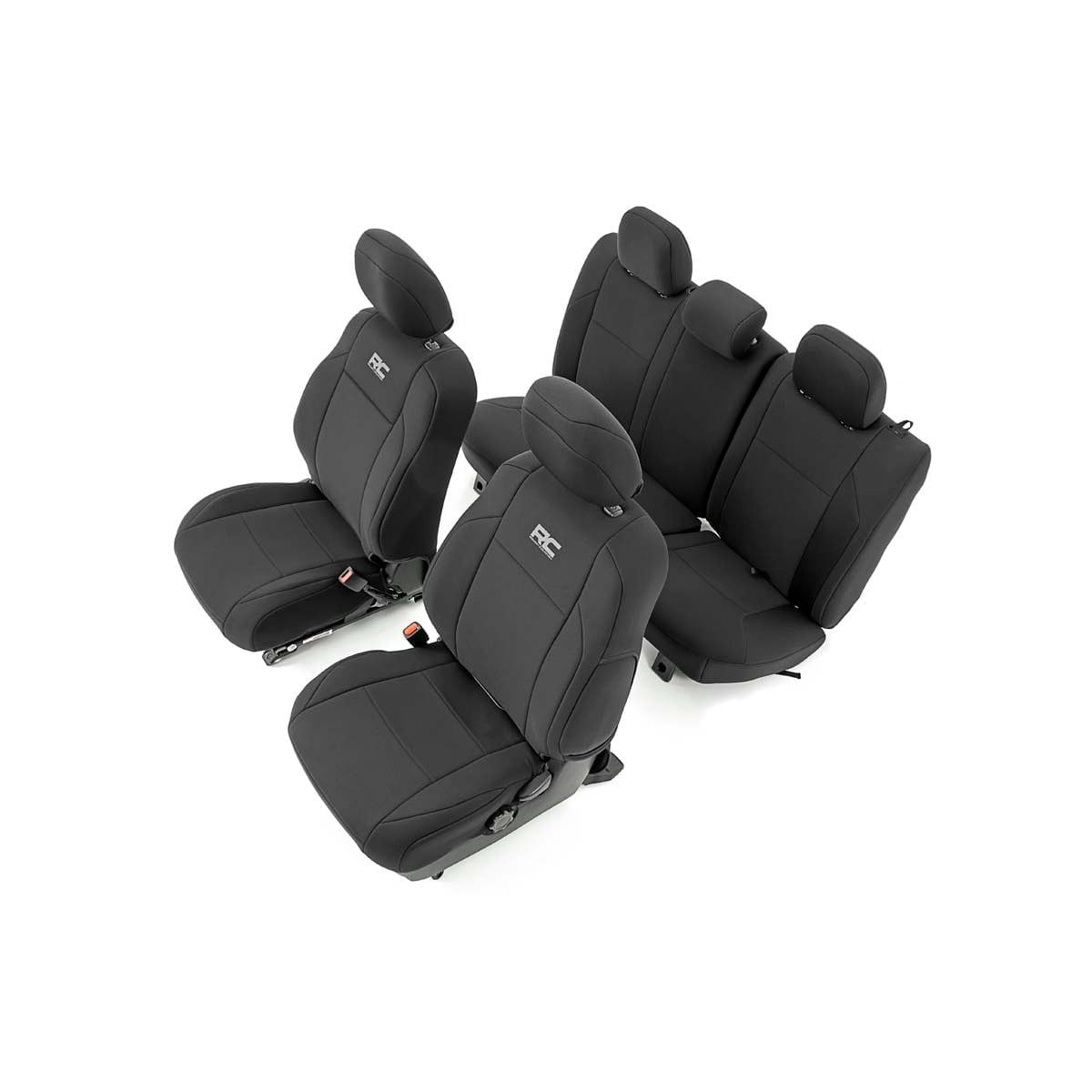 ROUGH COUNTRY Seat Covers | FR & RR | Double Cab | Toyota Tacoma 2WD/4WD (2016-2023) | 91031