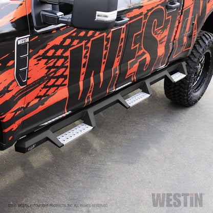 Westin HDX Stainless Drop Wheel-to-Wheel Nerf Steps 2017-2022 Ford F-250/350 Crew Cab (6.75' Bed)