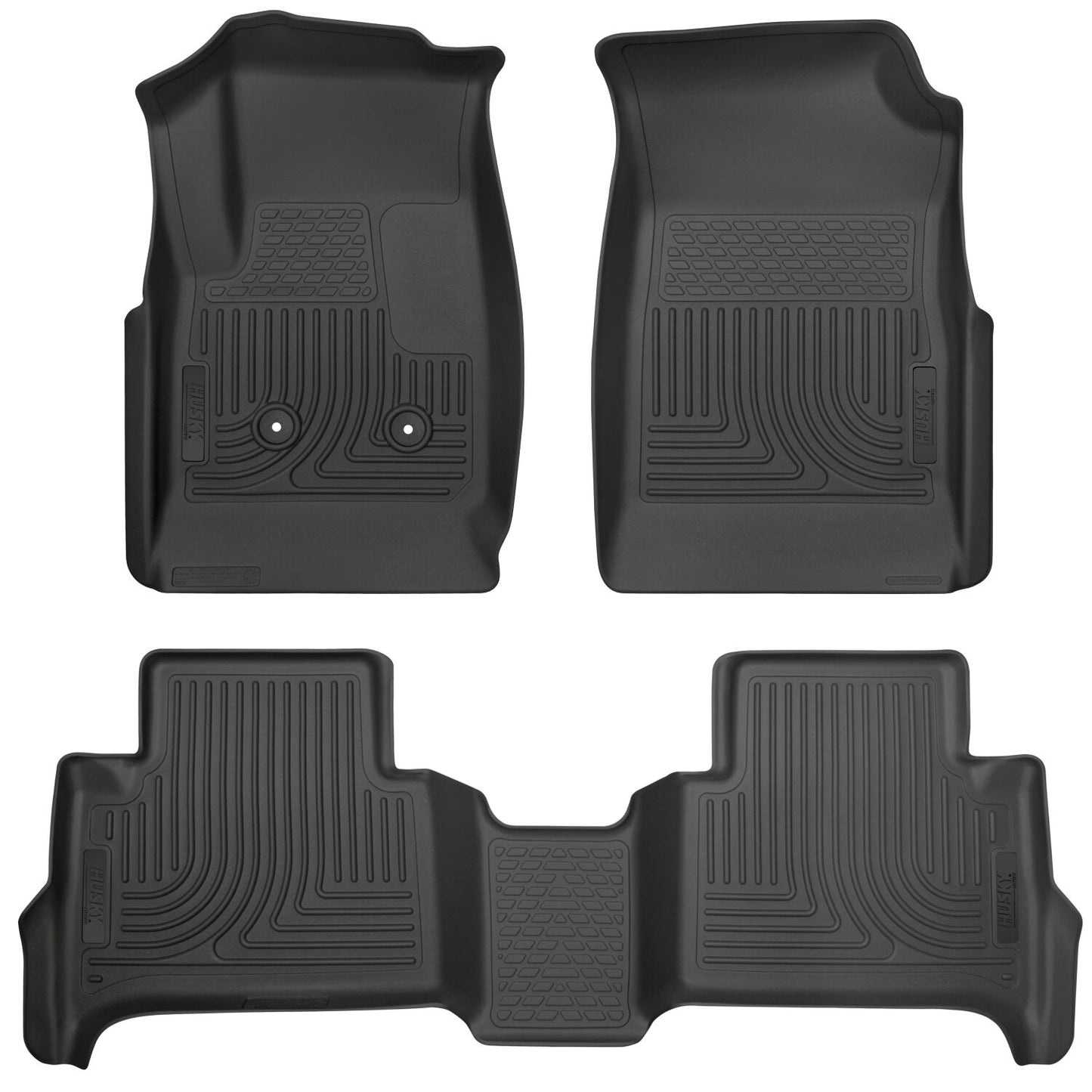 Husky Liners | Weatherbeater Front & 2nd Seat Floor Liners For 2015-2022 Colorado/Canyon Husky Liners | 93471 in black rubber