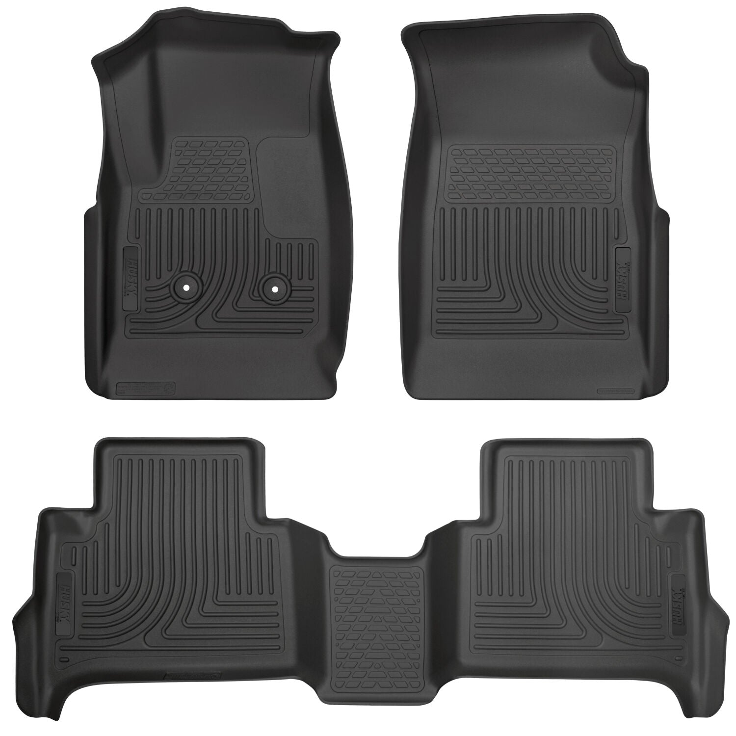 Husky Liners | Weatherbeater Front & 2nd Seat Floor Liners For 2015-2022 Colorado/Canyon Husky Liners | 93471 in black rubber