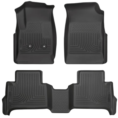 Husky Liners | Weatherbeater Front & 2nd Seat Floor Liners For 2015-2022 Colorado/Canyon Husky Liners | 93471 in black rubber
