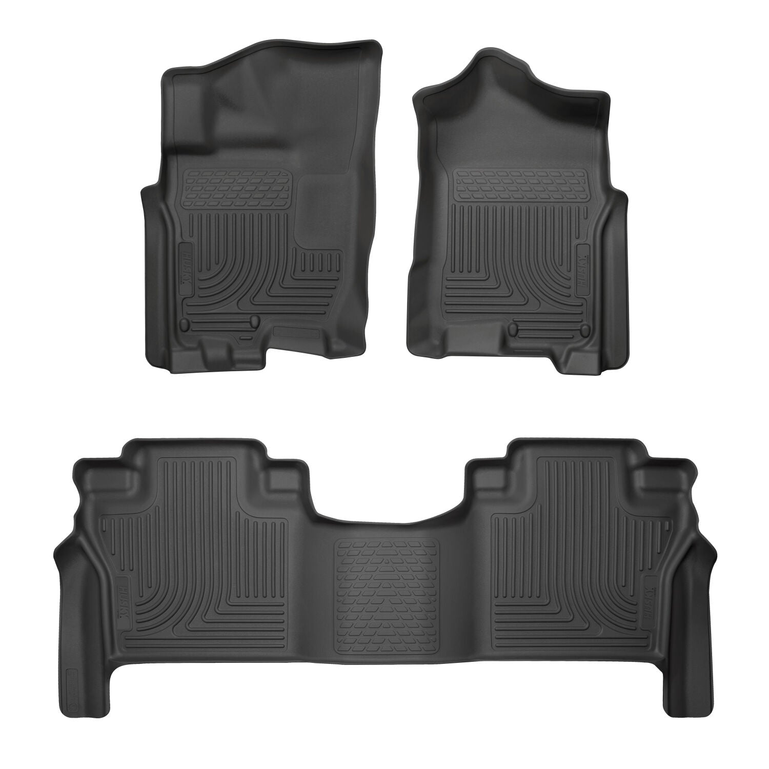 Husky Liners | Weatherbeater Front & 2nd Seat Floor Liners For 2017-2019 TITAN XD Husky Liners | 93571 in black.