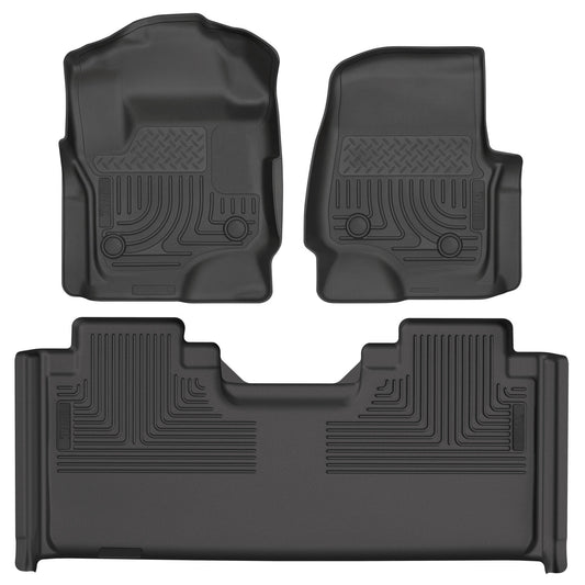 Husky Liners | Weatherbeater Front & 2nd Seat Floor Liners For 2017-2025 F-250/F-350/F-450 Super Duty Husky Liners | 93651