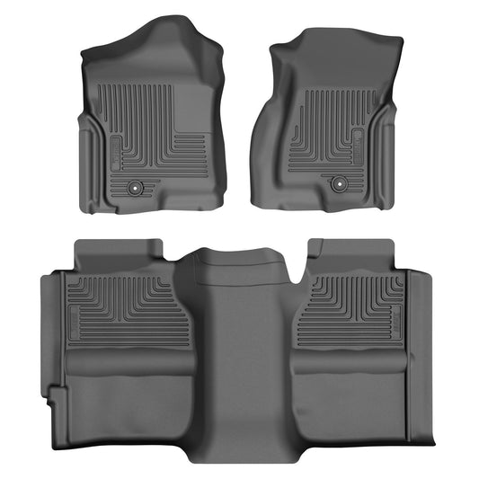 Husky Liners | Weatherbeater Front & 2nd Seat Floor Liners For 1999-2007 Silverado/Sierra 1500/2500 HD/3500 Husky Liners | 93901
