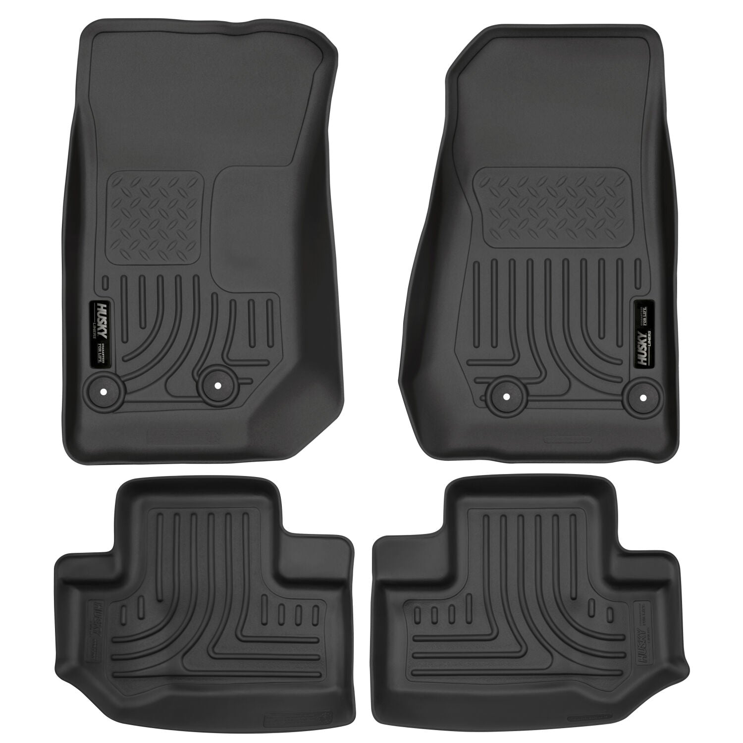 Husky Liners | Weatherbeater Front & 2nd Seat Floor Liners For 2011-2018 Jeep Wrangler JK Husky Liners | 93951