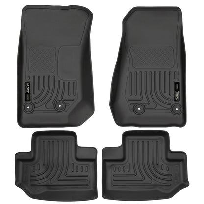 Husky Liners | Weatherbeater Front & 2nd Seat Floor Liners For 2011-2018 Jeep Wrangler JK Husky Liners | 93951