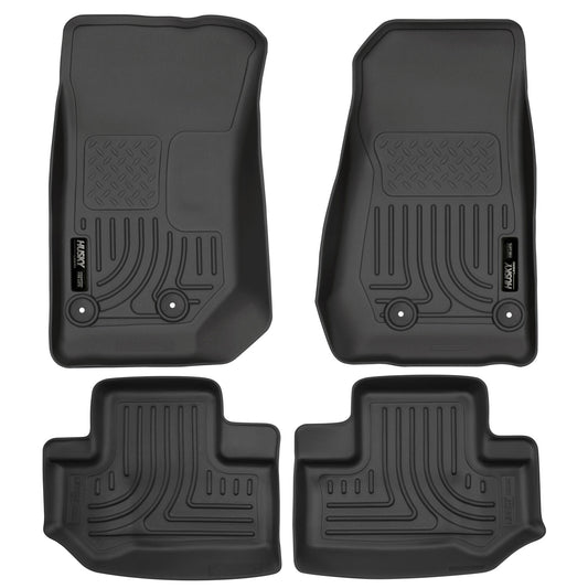 Husky Liners | Weatherbeater Front & 2nd Seat Floor Liners For 2011-2018 Jeep Wrangler JK Husky Liners | 93951