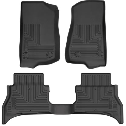 Husky Liners | Weatherbeater Front & 2nd Seat Floor Liners For 2021-2026 Jeep Wrangler JL Husky Liners | 93981